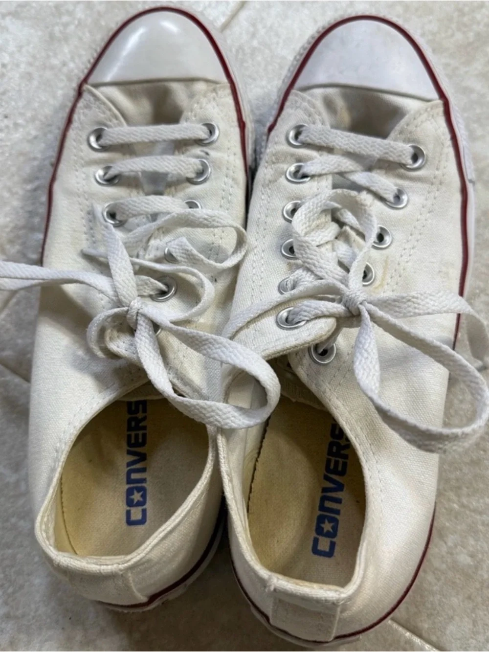 White Converse Low Top Sneakers